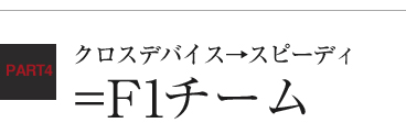 クロスデバイス→スピーディ＝ピットクルー